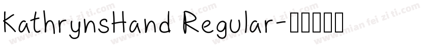 KathrynsHand Regular字体转换
